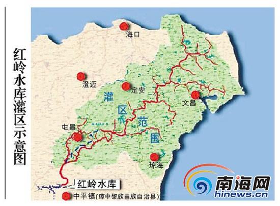 红岭水库灌区示意图