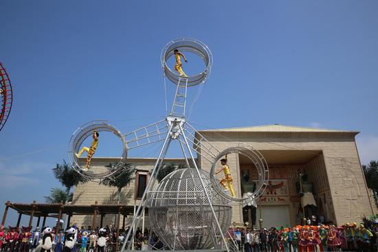 国际大马戏提前亮相图为空中飞轮