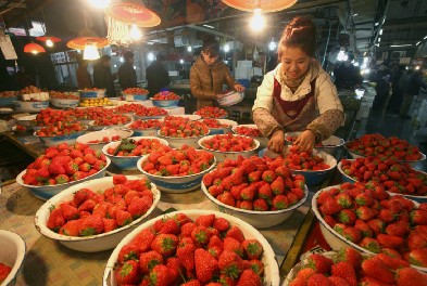 丹东地产草莓。