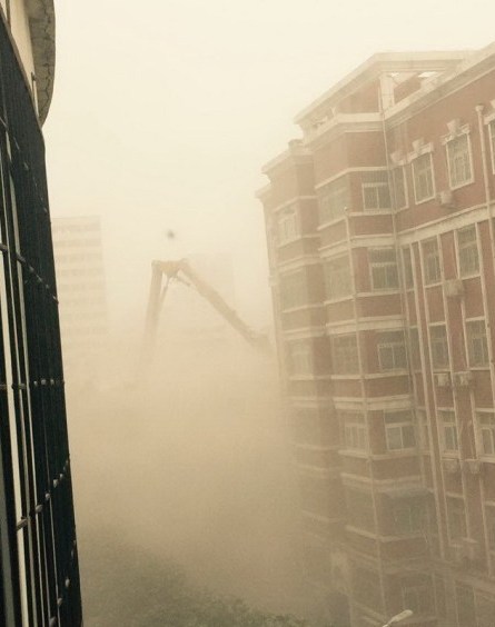 圖為鄭州金水區姜寨拆遷現場。