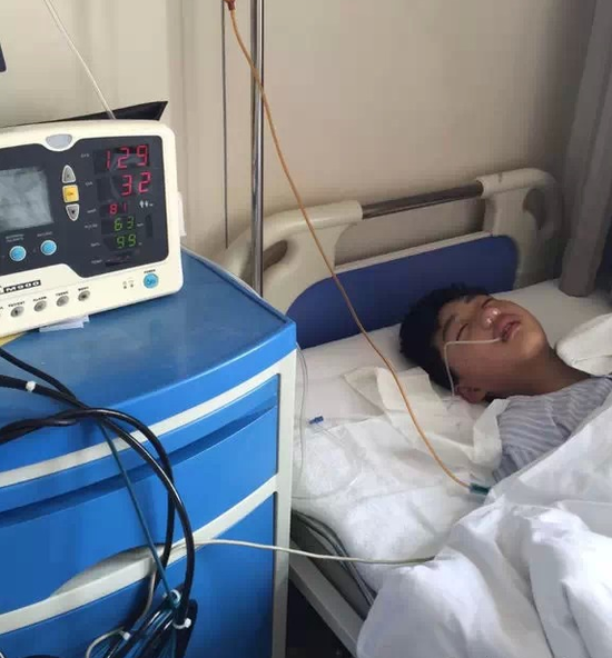 醫院中受傷的孩子