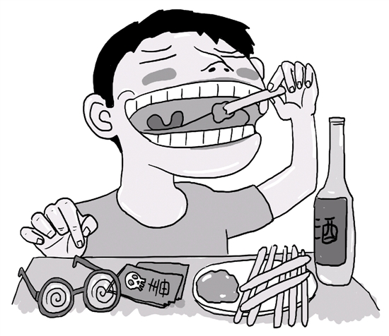 19岁小伙醉酒后把老鼠药当番茄酱配着零食下