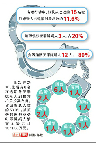 山东检察机关半年国际追逃15人