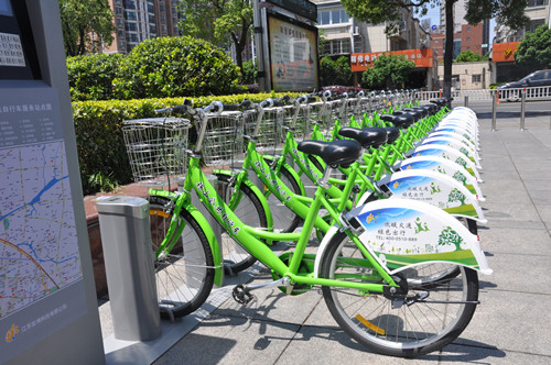 锡山区公共自行车一期项目建设完工试运行