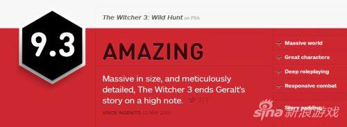《巫师3:狂猎》媒体评分出炉_电视游戏-新闻