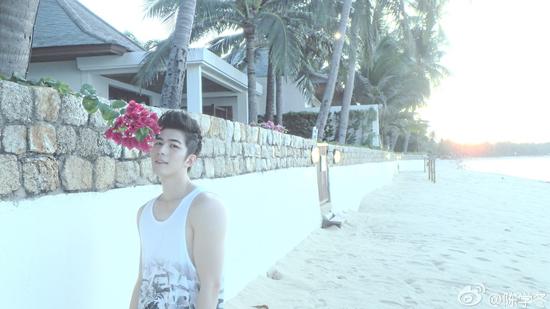 陈学冬花下美照