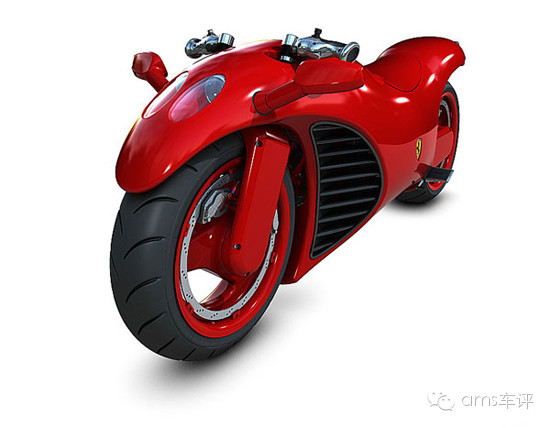 法拉利概念摩托车，由以色列著名设计师Amir Glinik设计，造型酷炫，共有红，黄，黑三种颜色。