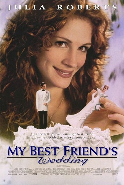 美国电影《我最好朋友的婚礼》由茱莉亚-罗伯茨主演