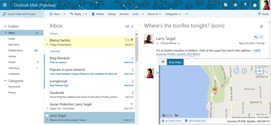 微软网页邮件大升级：功能向Outlook靠近