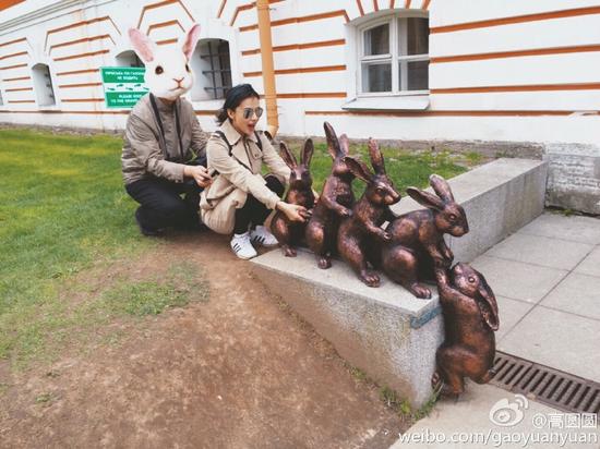 高圆圆扮兔子