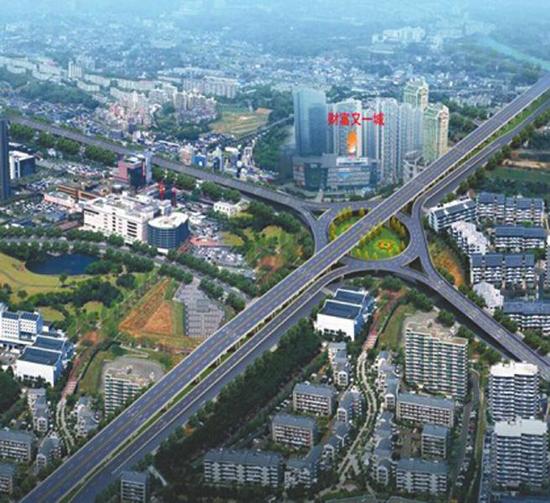 红星路改造,新增跨线桥效果图