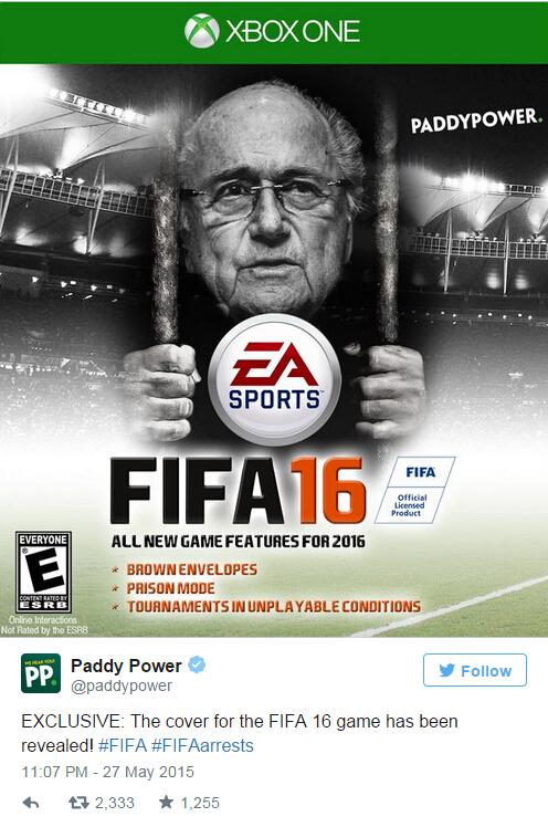 玩家恶搞FIFA16封面