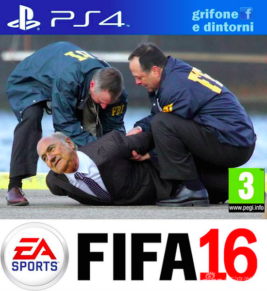 玩家恶搞FIFA16封面