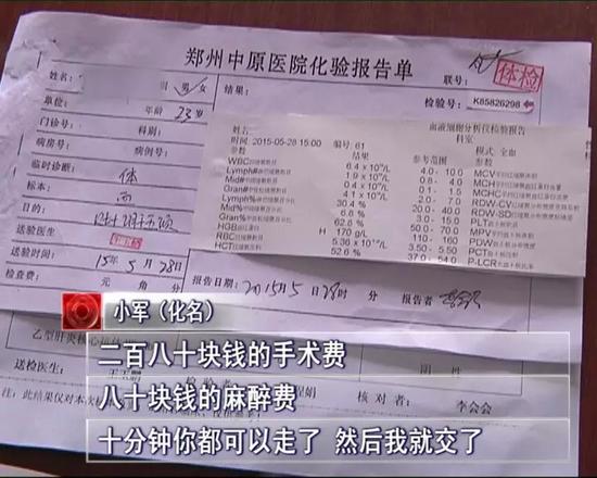 许昌小伙入职体检被忽悠割包皮 一刀下去小伙