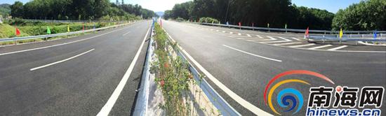 已经建成的屯琼高速公路 (南海网记者高鹏摄)