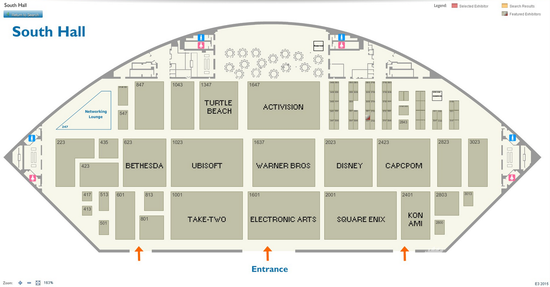 E3 2015展位布局图公布