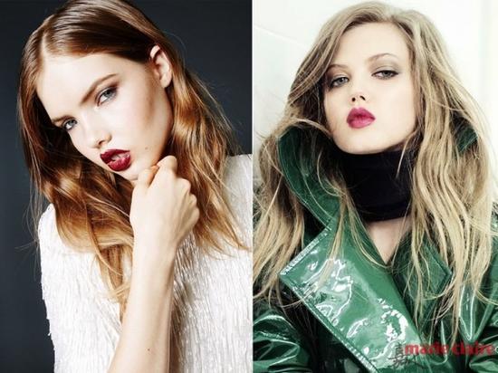 Avery Tharp（左），Lindsey Wixson（右）