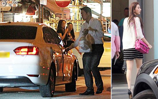 何傲儿(右)白天去公司见老板，晚上与男友周子扬约会