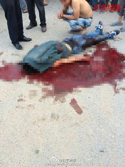 武陟男子被当街割喉身亡 目击者称嫌疑人仓皇