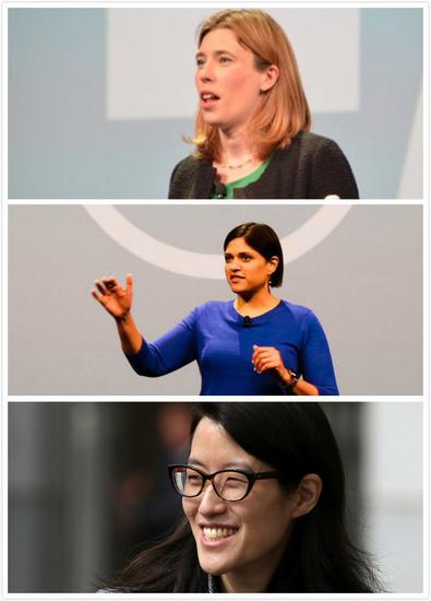 从上到下：Jen Fitzpatrick, Aparna Chennapragada, 鲍康如