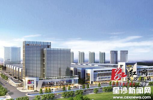 落户于长沙县干杉镇的海驿智能物流园效果图