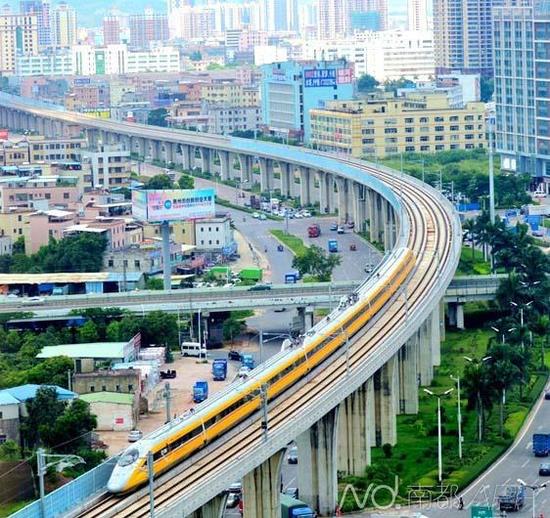 莞惠城轨试车。 西小鹏 供图
