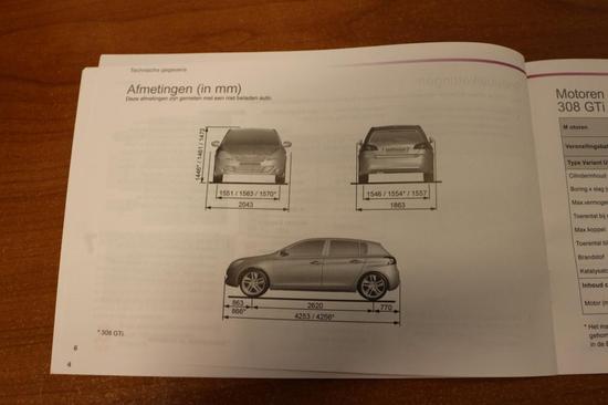 Peugeot 308 GTi instruction book 03