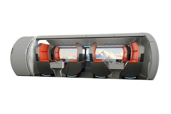 超级高铁列车细节:比飞机头等舱还豪华