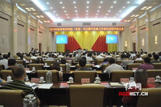 2015年湖南省直单位党组（党委）书记履行党建工作责任述职评议会在长沙举行。