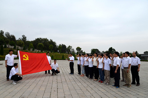 南召县供电公司:开展专题教育 重温入党誓词