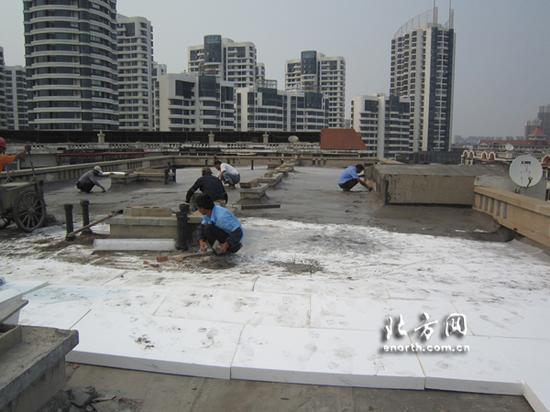 楼顶改造现场