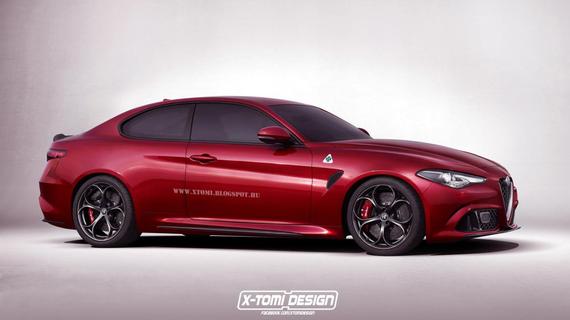 Alfa Romeo Giulia QV coupe render