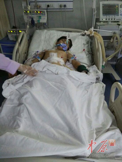 正在重癥監護室的蘭肖文