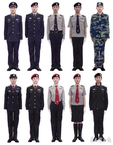 规定的保安制服长这样