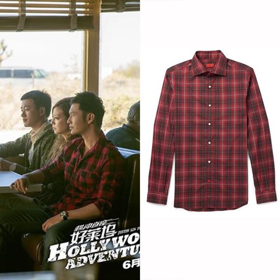 黄晓明的格纹衬衫