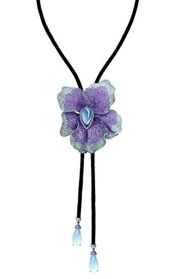 ASTER MA高级珠宝定制_紫色渐变兰花