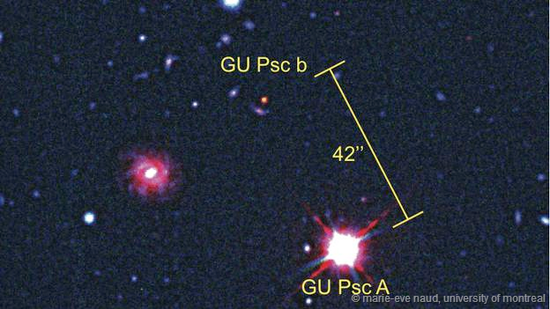 系外行星GU Piscium b。这颗位于双鱼座的系外行星上面的一年时长大约是16.3万年