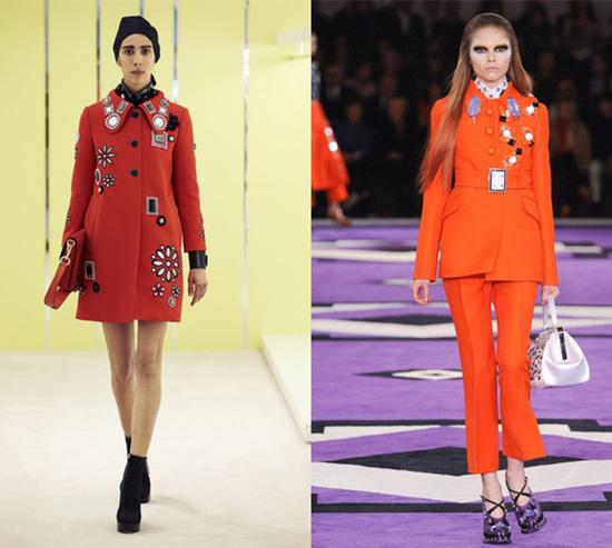 Marc Jacobs Resort 2016（左）  vs  Prada Fall 2012（右）