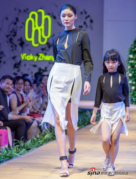 Vicky Zhang亲子品牌首秀绽放鹭岛 黄志玮出席