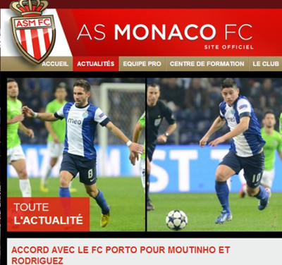 波尔图将穆蒂尼奥和J罗打包7000万欧元卖给摩纳哥