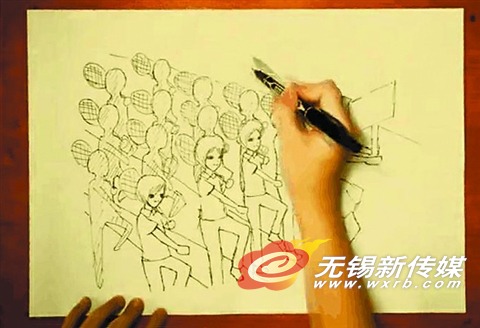 宋冰洁手绘作品。