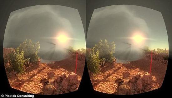 借助如Oculus Rift之类的头盔显示器（HMD）或虚拟现实眼镜，战士们只要转动头部和身体，就可获取不同的现实360度3D环境视图，然后研究制定战斗方案，例如如何在敌人火力下第一时间援救受伤战友。