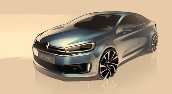 东风雪铁龙全新中级车设计草图曝光