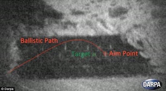 录像显示，子弹在半空中改变方向，追踪目标运动。美国国防部高级研究计划局表示，这是首个自导式小口径子弹。