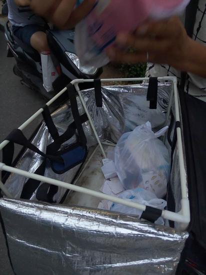 外卖小哥的配送筐