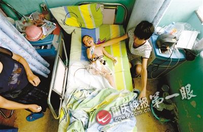 杨馨雨在病床上