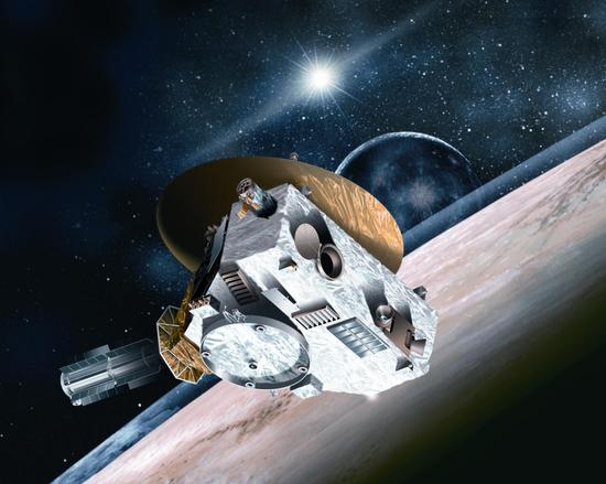 艺术示意图：飞往冥王星的“新视野”号探测器