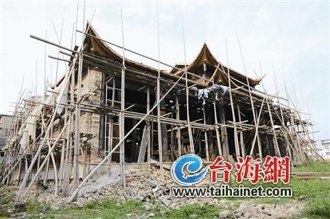 藏书阁主体组装已基本完成 图片来源:海峡导报