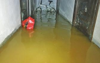 中央空調爆管，淹了12間地下室