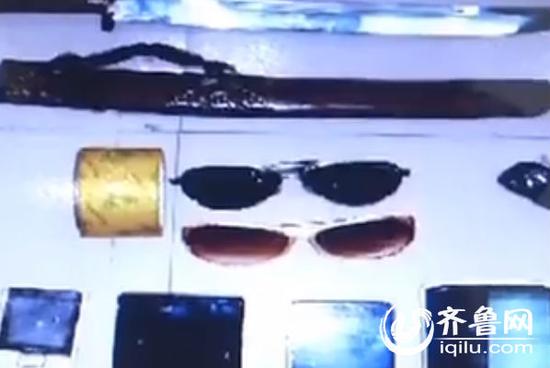 犯罪嫌疑人所使用的作案工具(視頻截圖)
